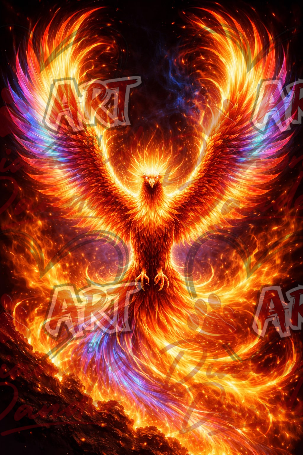 Art By Diamond Dander - Crowned In Fire