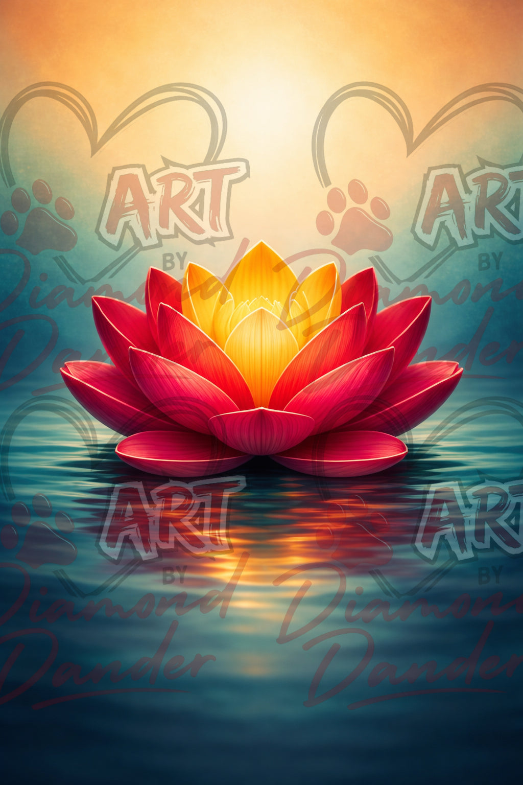 Art By Diamond Dander - Floating Lotus