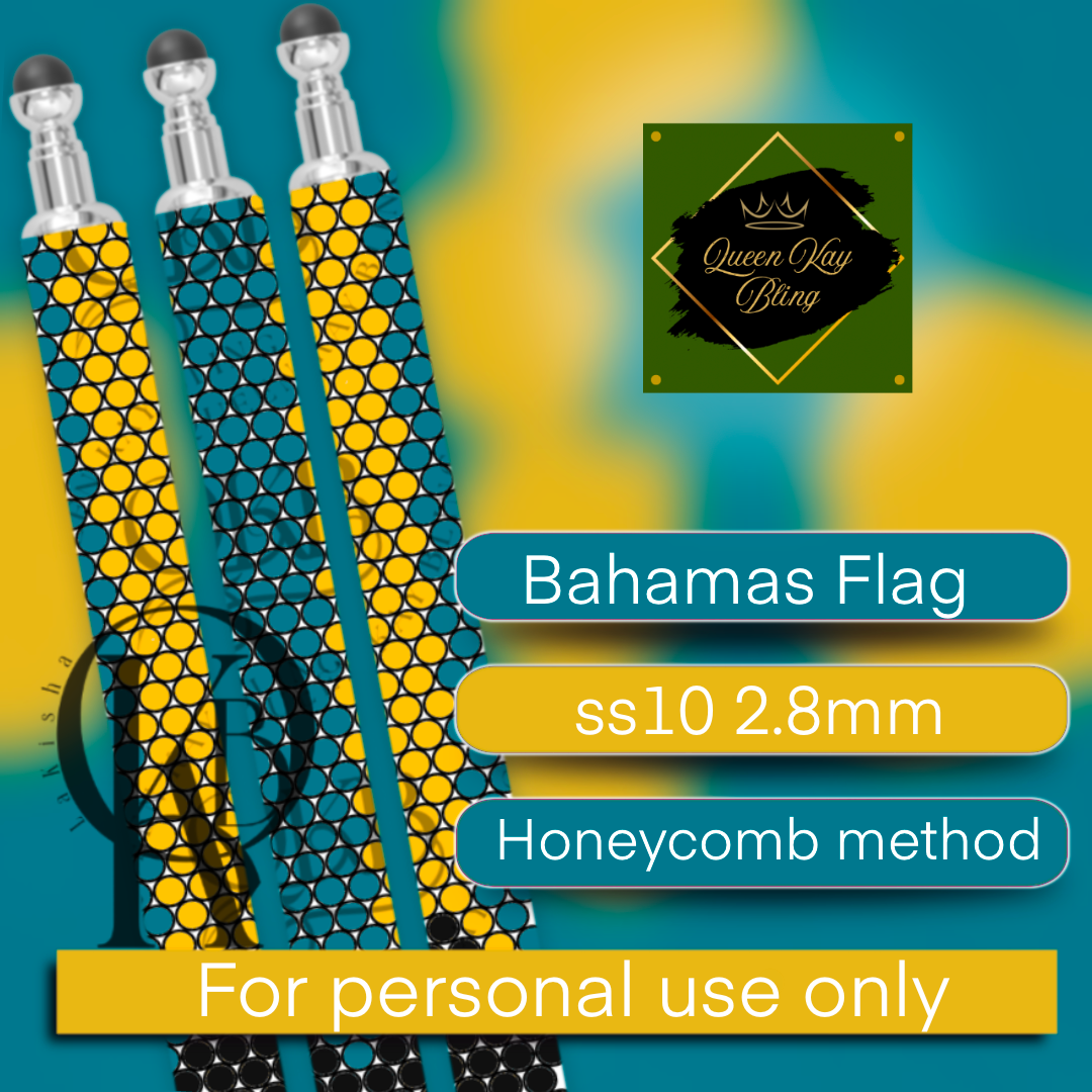 Bahamas Flag Pen Template