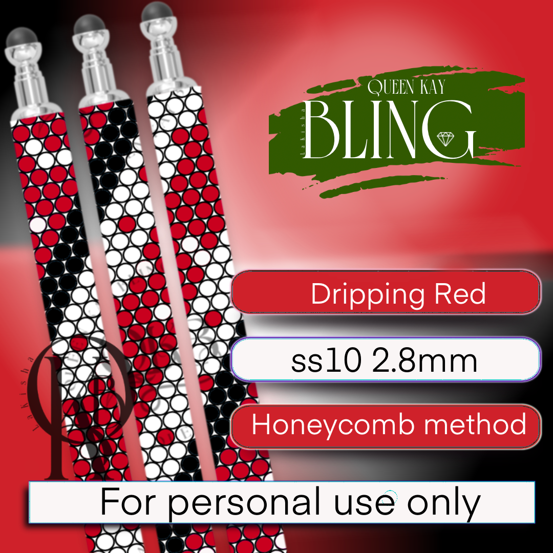 Dripping Red Pen Template