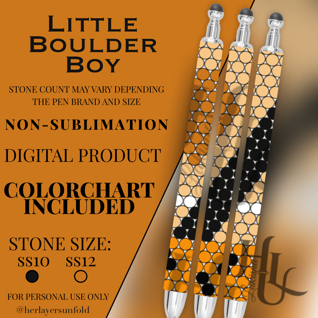 Little Boulder Boy Pen Template