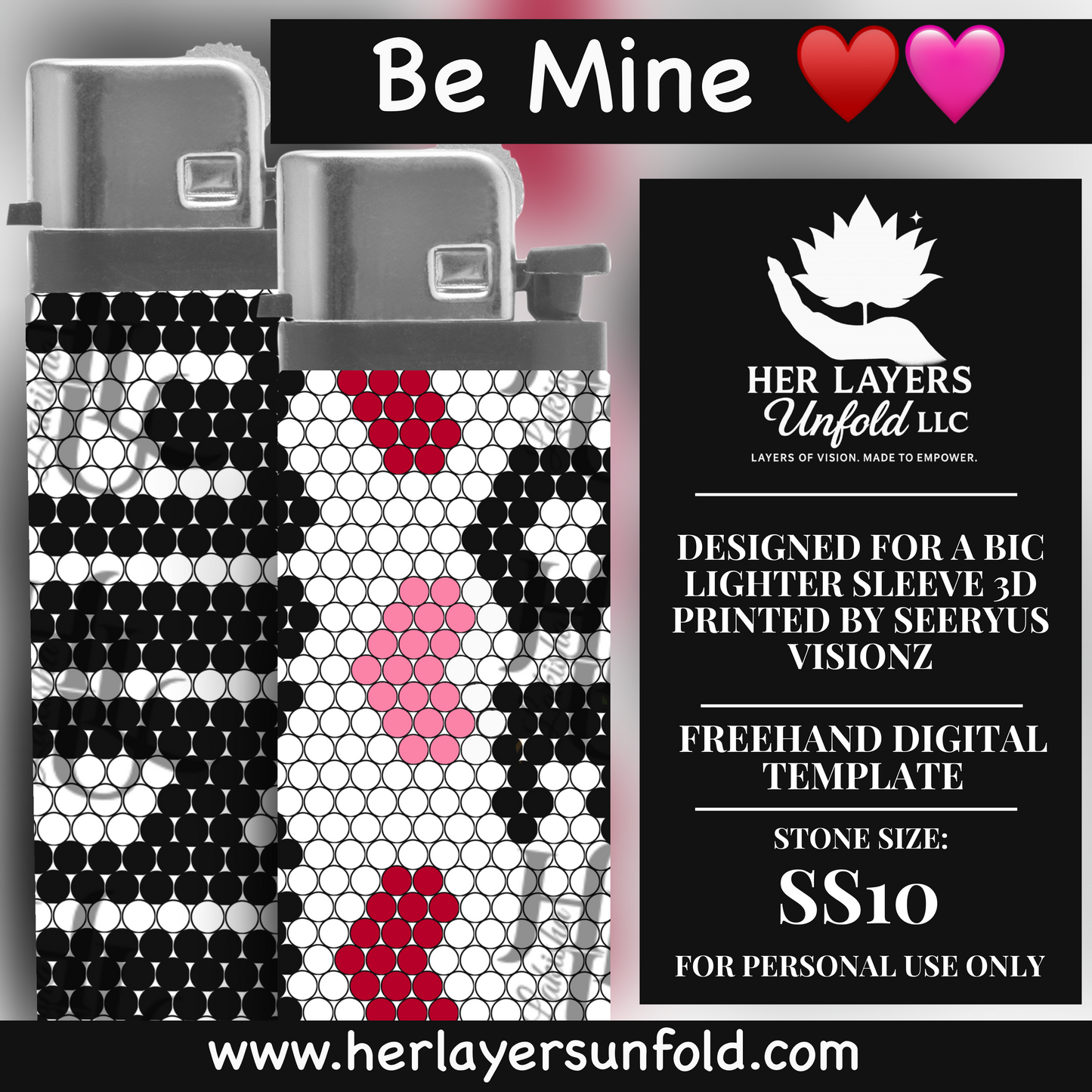 Be Mine ❤️🩷 Lighter Sleeve (Oval)