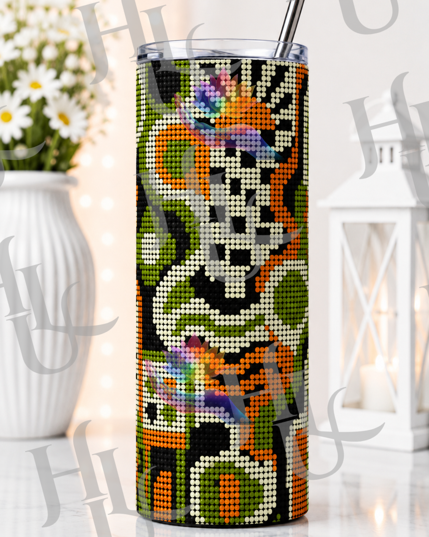 Retro Rhythm ~ Diamond Art Tumbler