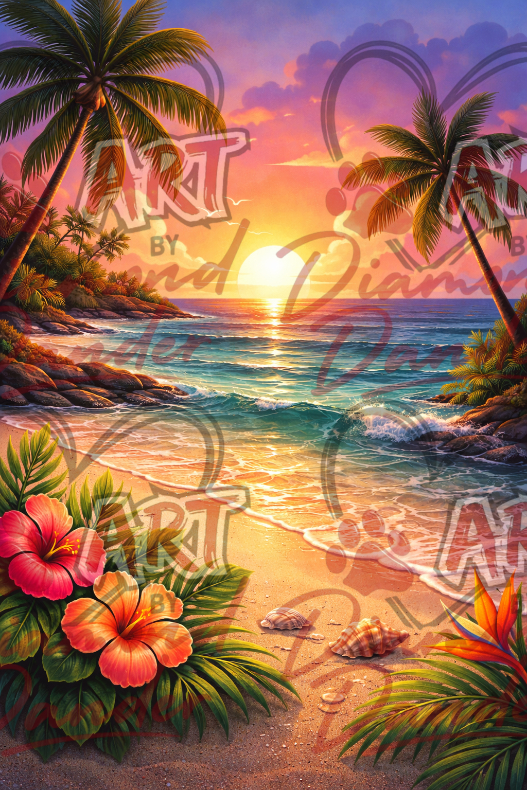 Art By Diamond Dander - Tropical Island