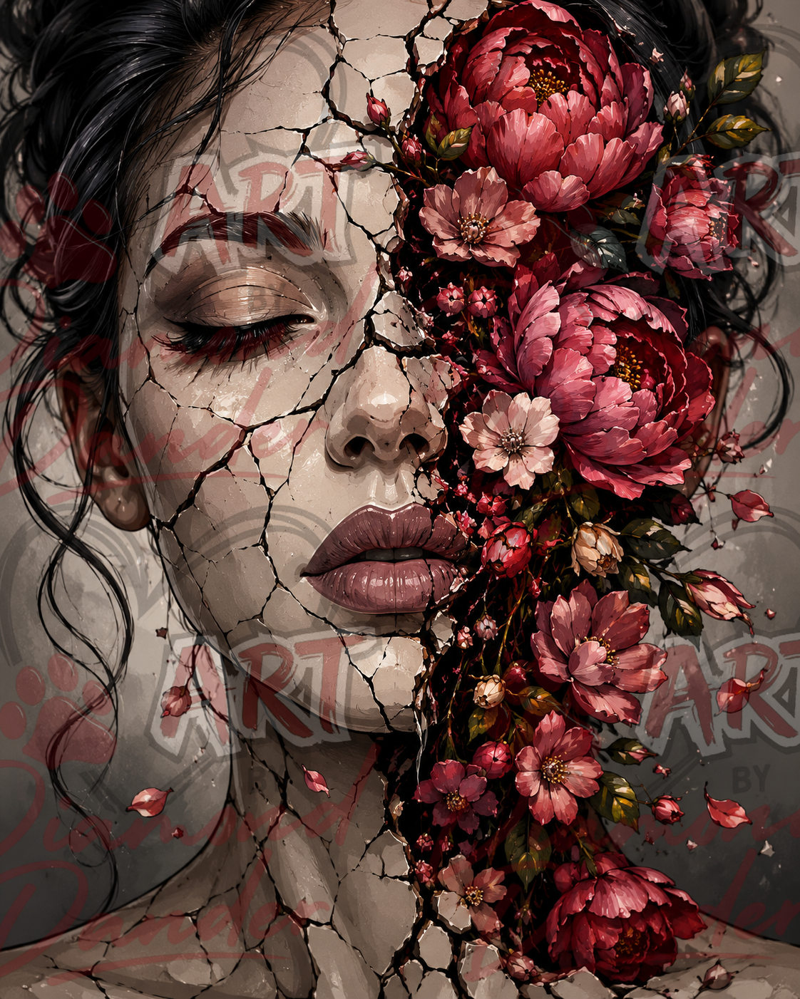 Art By Diamond Dander - Broken But Bloomin'