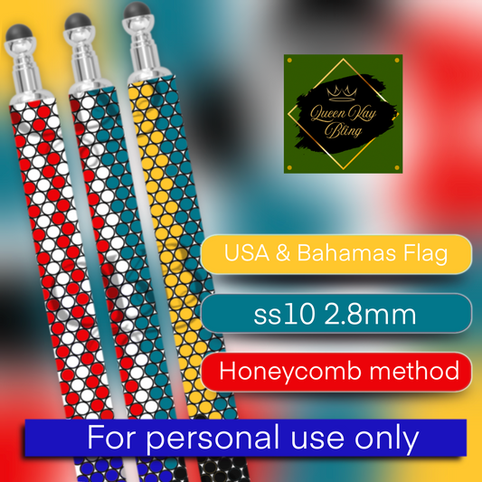 USA vs Bahamas Flag Pen Template