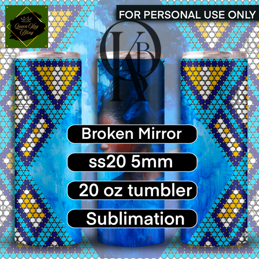 Broken Mirror Rhinestone Template - Sublimation