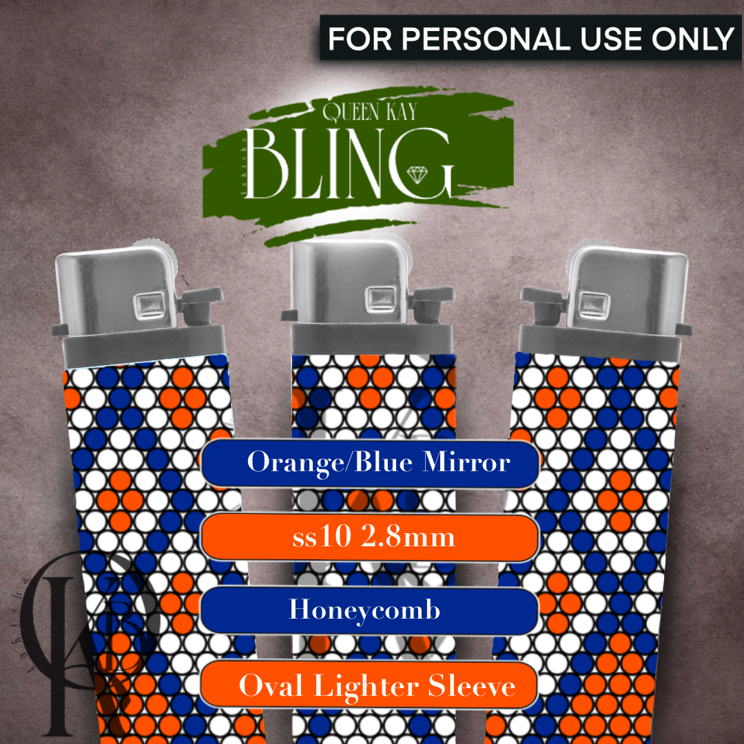 Orange/Blue Mirror Lighter Sleeve