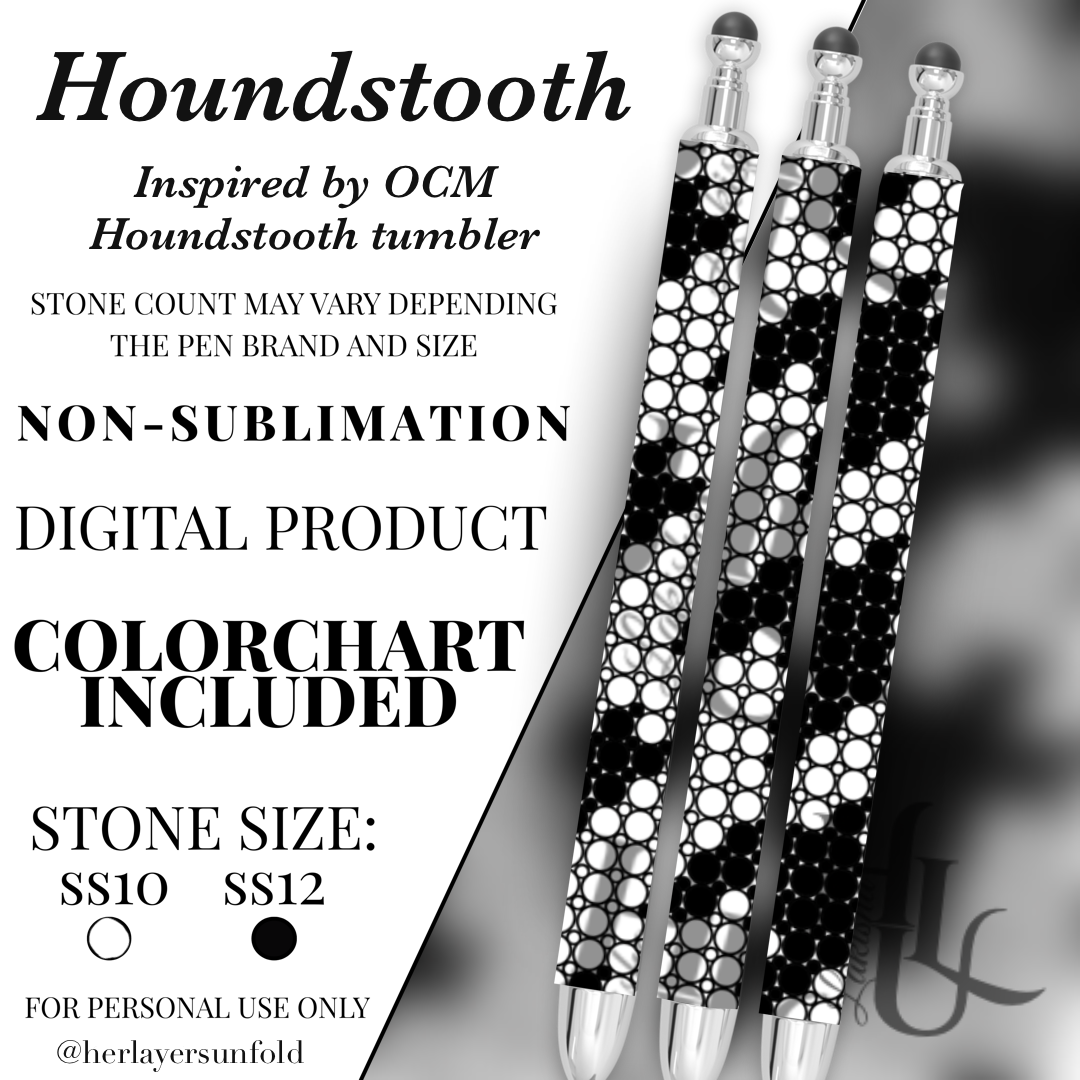 Houndstooth Linear Pen Template