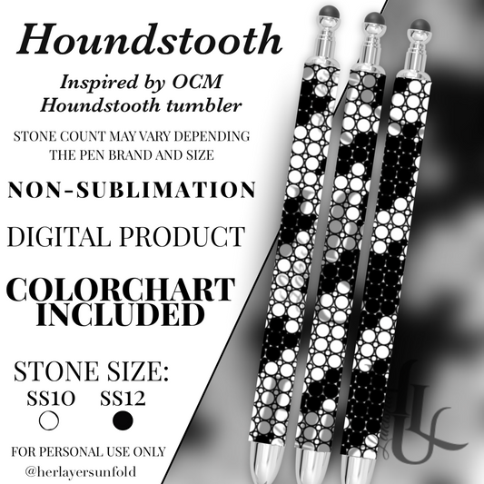 Houndstooth Linear Pen Template