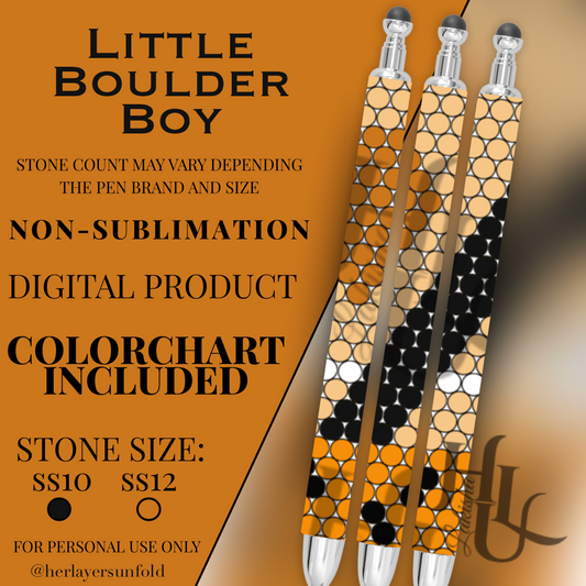 Little Boulder Boy Pen Template