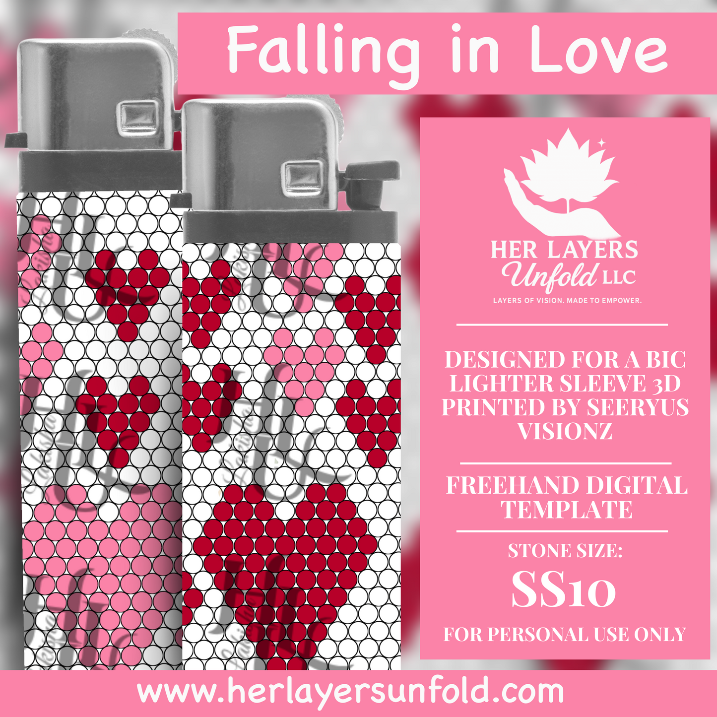 Falling in Love Lighter Sleeve (Oval)