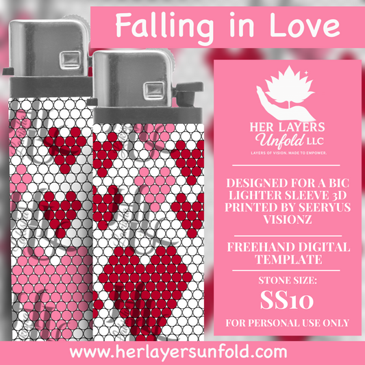 Falling in Love Lighter Sleeve (Oval)