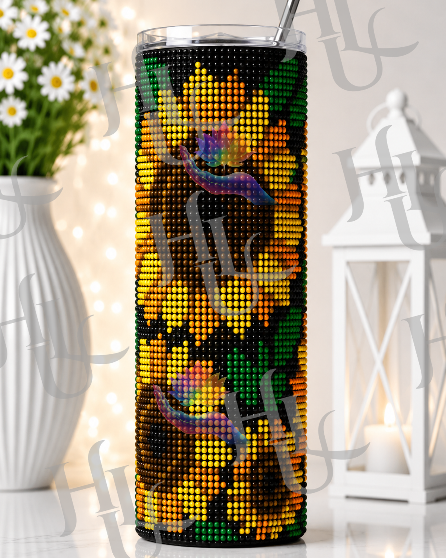 Petals & Sunshine ~ Diamond Art Tumbler