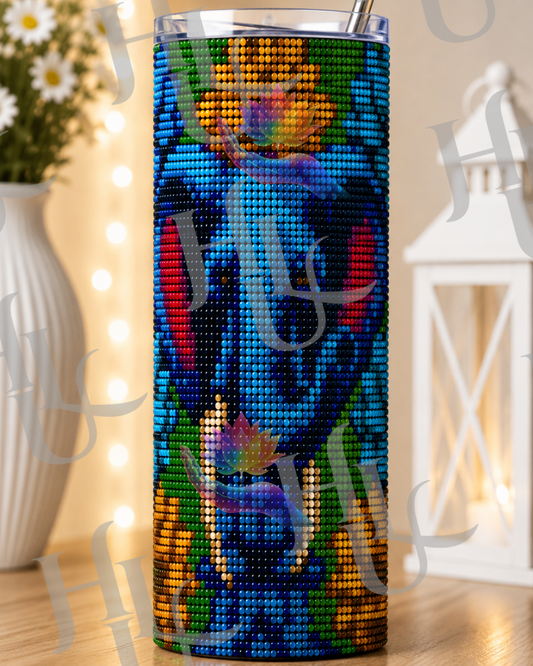 Royal Garden Elephant ~ Diamond Art Tumbler