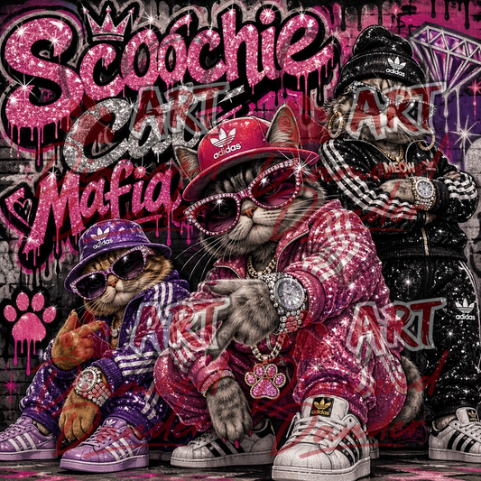 Art By Diamond Dander - The Scoochie Cats
