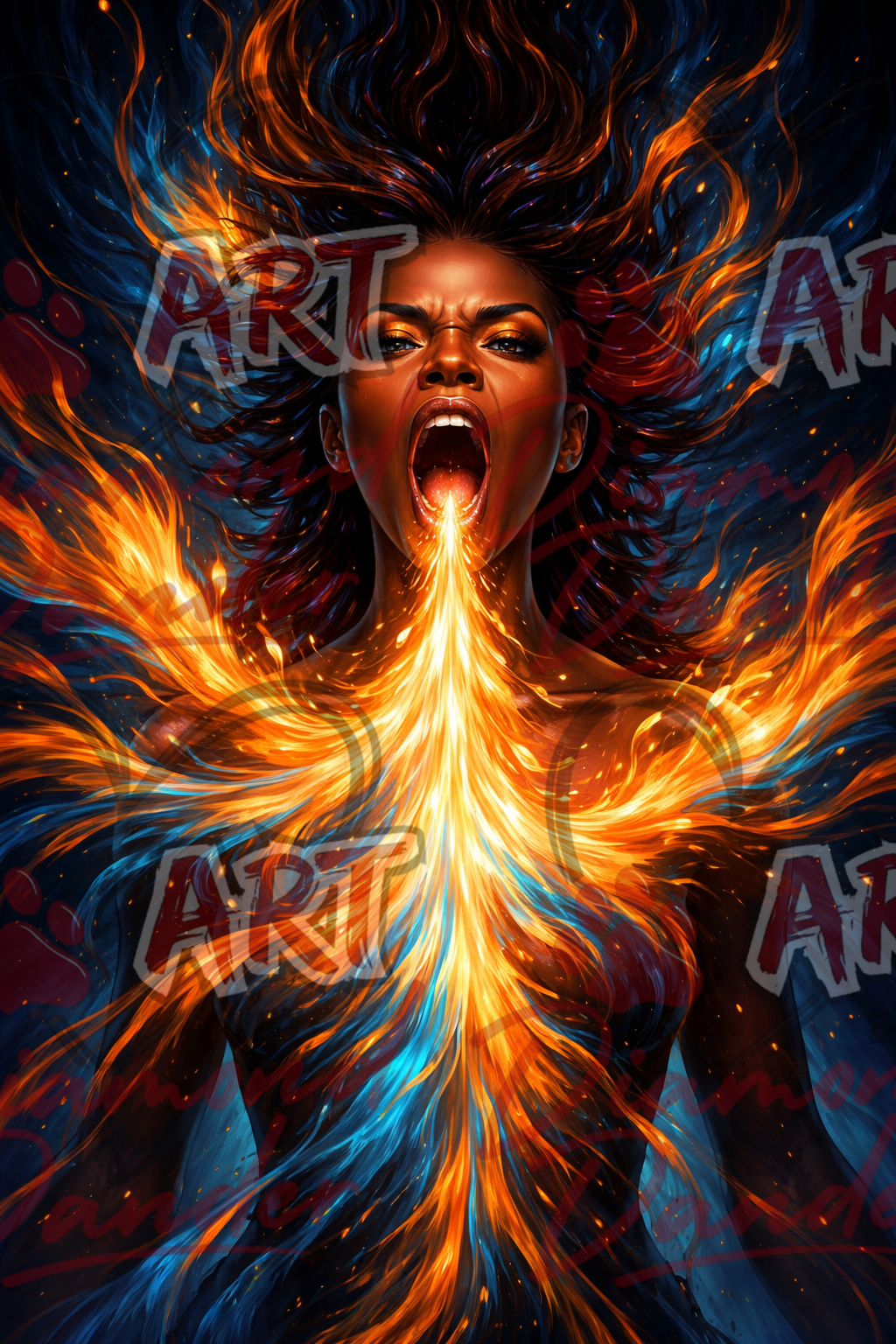 Art By Diamond Dander - Unleashed Flame